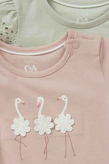 Neonati - Confezione da 2 - t-shirt neonati - rosa