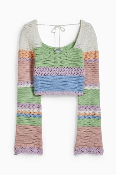 Dona - CLOCKHOUSE - jersei crop - de ratlles - multicolor