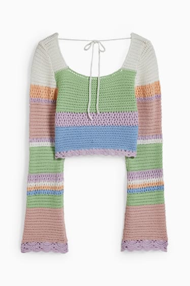 Dona - CLOCKHOUSE - jersei crop - de ratlles - multicolor