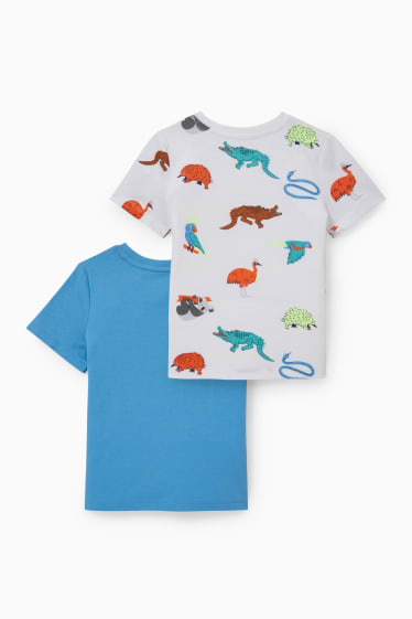 Kinder Jungen - Multipack 2er - Kurzarmshirt - hellblau
