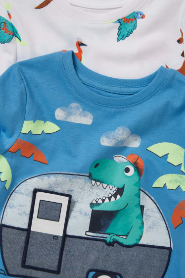 Kinder Jungen - Multipack 2er - Kurzarmshirt - hellblau