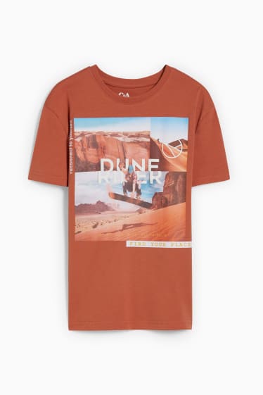 Kinder - Kurzarmshirt - dunkelorange