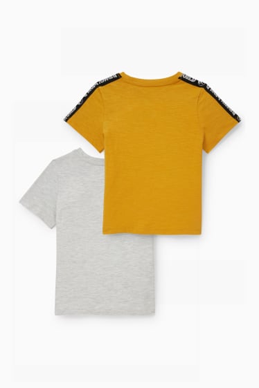 Enfants garçons - Lot de 2 - Jurassic World - T-shirt - jaune