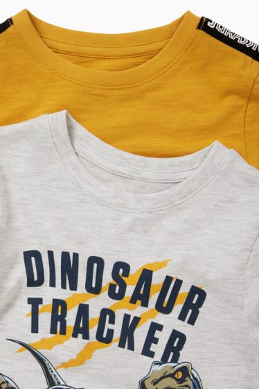 Enfants garçons - Lot de 2 - Jurassic World - T-shirt - jaune