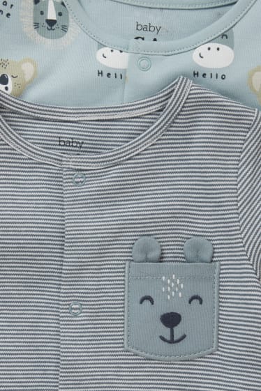 Bébés garçons - Lot de 2 - pyjamas courts pour bébé - bleu clair
