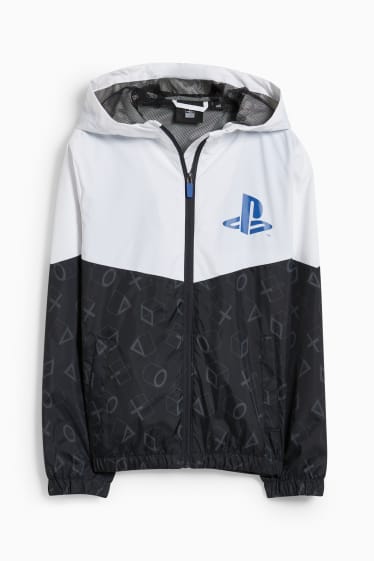 Kinder Jungen - PlayStation - Jacke mit Kapuze - weiss