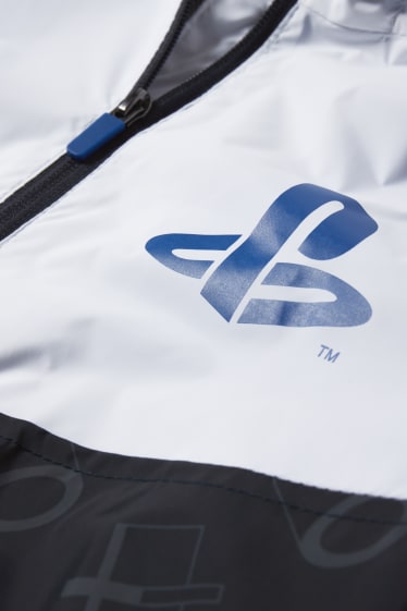 Kinder Jungen - PlayStation - Jacke mit Kapuze - weiss