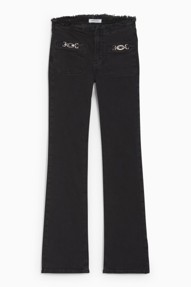 Donna - CLOCKHOUSE - flared jeans - vita media - jeans grigio scuro