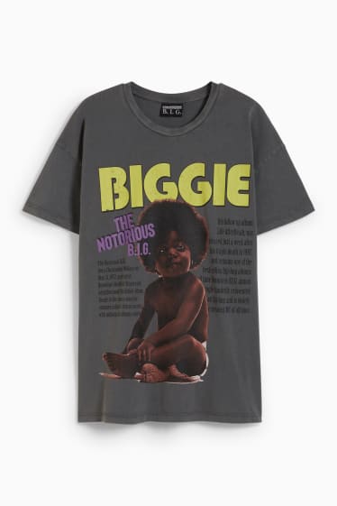 Ados & jeunes adultes - CLOCKHOUSE - T-shirt - The Notorious B.I.G. - gris