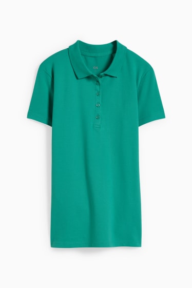 Femei - Tricou polo basic - verde