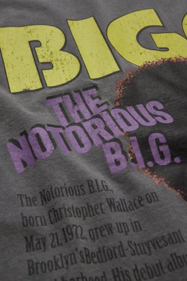 Ados & jeunes adultes - CLOCKHOUSE - T-shirt - The Notorious B.I.G. - gris