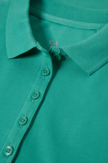 Femei - Tricou polo basic - verde