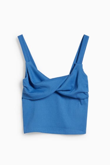 Dames - CLOCKHOUSE - korte top - blauw