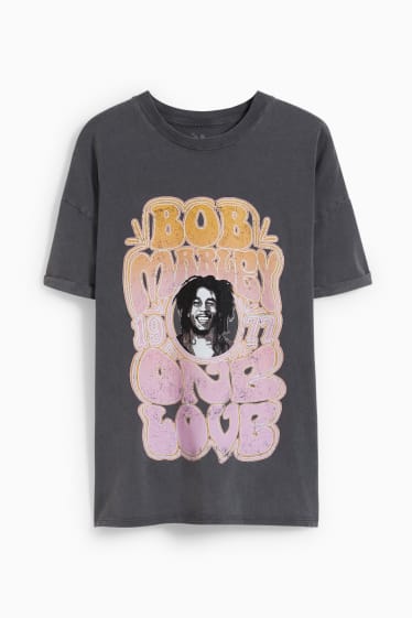 Dámské - CLOCKHOUSE - tričko - Bob Marley - šedá