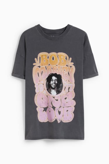 Femmes - CLOCKHOUSE- T-shirt - Bob Marley - gris