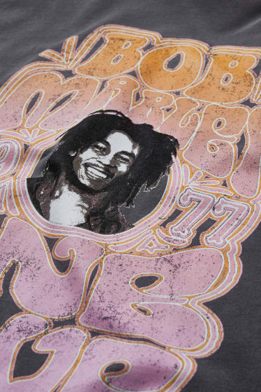 Donna - CLOCKHOUSE - t-shirt - Bob Marley - grigio