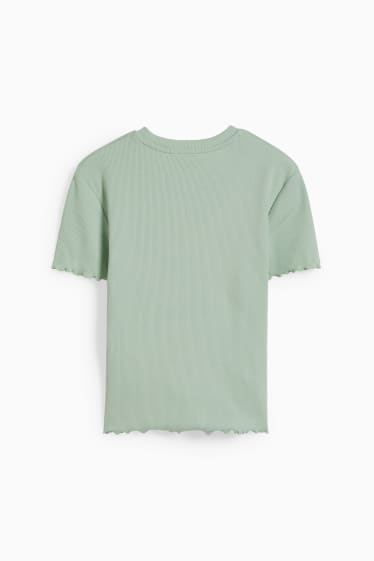 Dona - CLOCKHOUSE - samarreta de màniga curta crop - verd menta