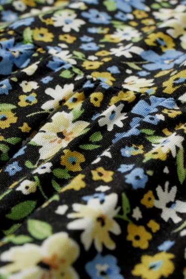 Dona - CLOCKHOUSE - vestit fit & flare - de flors - negre