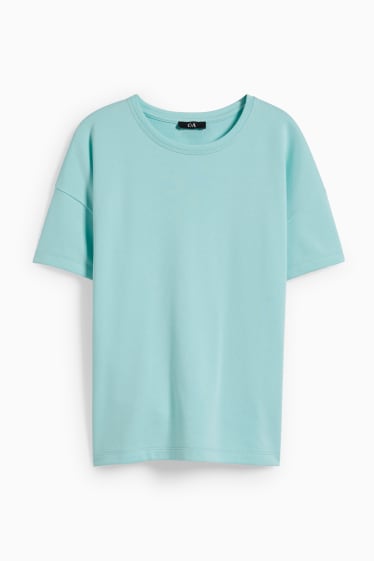 Dames - Basic-T-shirt - mintgroen