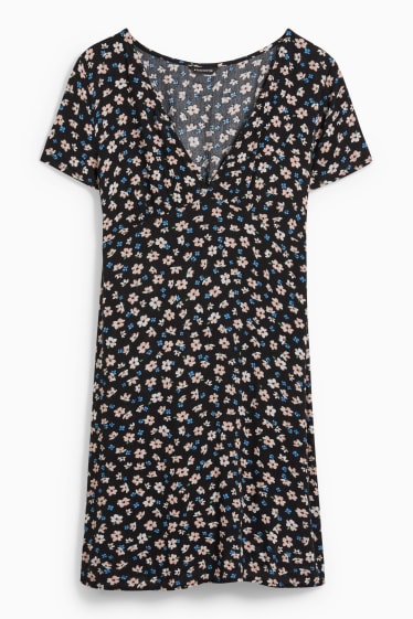Femmes - CLOCKHOUSE - robe empire - à fleurs - noir