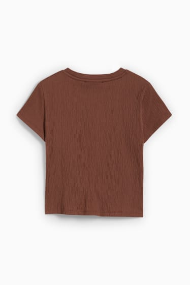 Kinderen: meisjes - T-shirt - bruin
