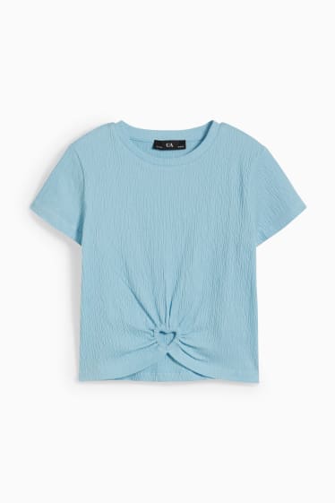 Children Girls - Short sleeve T-shirt - light blue