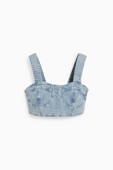 Donna - CLOCKHOUSE - bralette di jeans - jeans azzurro