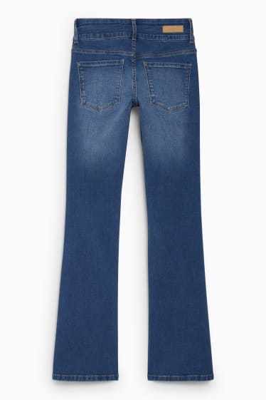Damen - CLOCKHOUSE - Bootcut Jeans - Low Waist - LYCRA® - jeansblau
