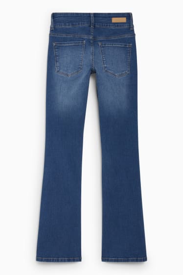 Women - CLOCKHOUSE - bootcut jeans - low waist - LYCRA® - blue denim