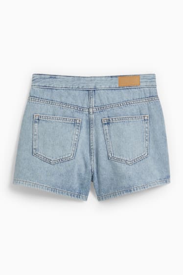 Femmes - CLOCKHOUSE - jupe-short en jean - high waist - jean bleu clair