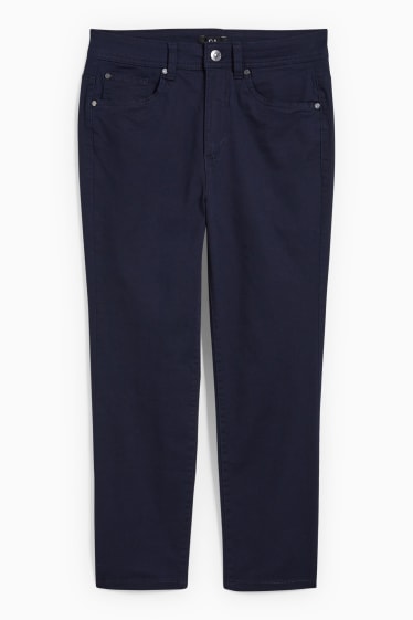 Dona - Pantalons de tela - mid waist - skinny fit - blau fosc