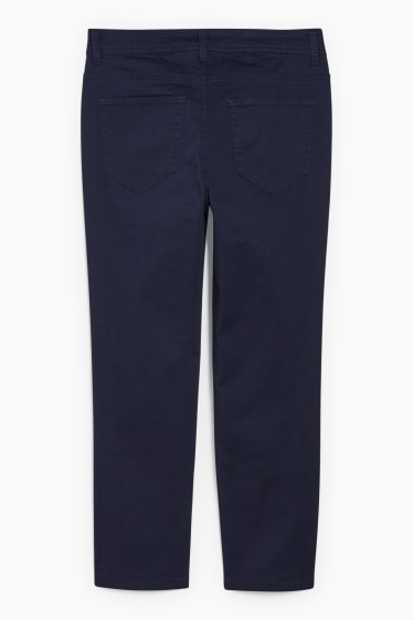 Dona - Pantalons de tela - mid waist - skinny fit - blau fosc