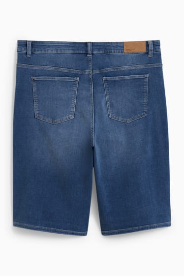 Damen - Jeans-Bermudas - High Waist - Jog Denim - LYCRA® - jeansblau