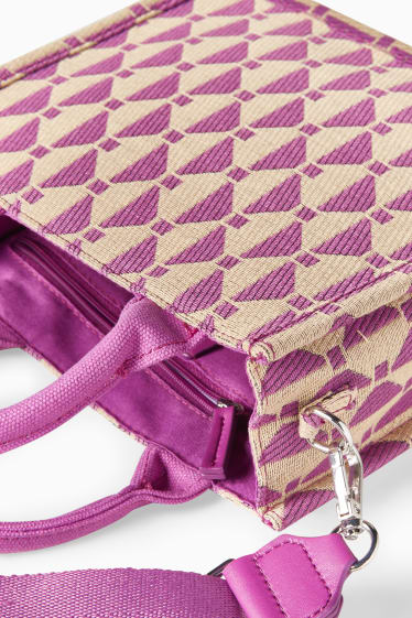 Damen - Tasche - gemustert - violett