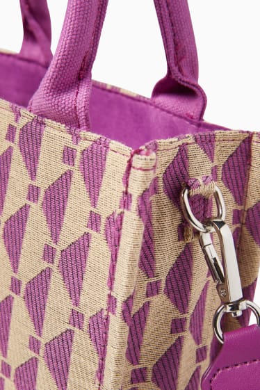 Damen - Tasche - gemustert - violett