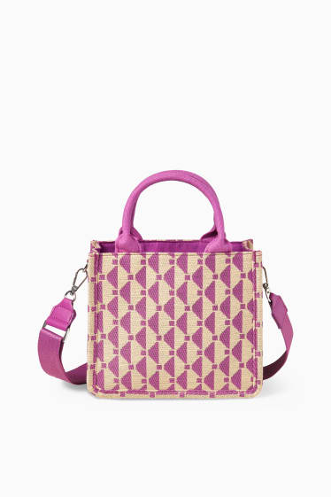 Damen - Tasche - gemustert - violett