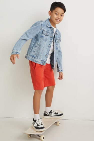 Enfants - Short en molleton - orange foncé