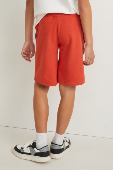 Kinder - Sweatshorts - dunkelorange