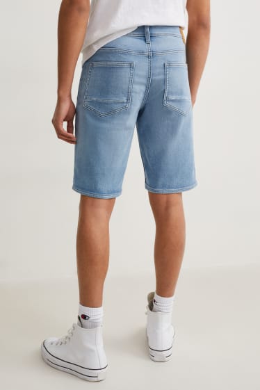 Men - Denim shorts - Flex jog denim - LYCRA® - denim-light blue