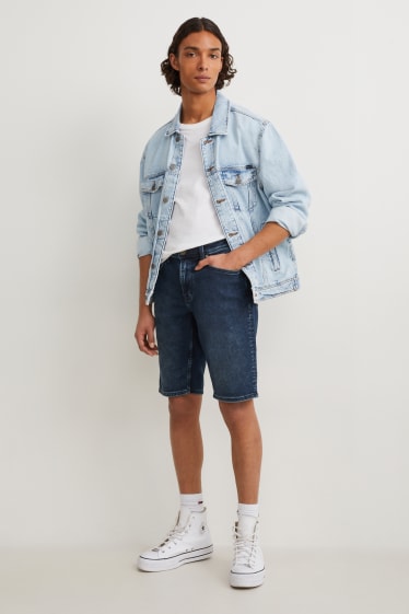 Hommes - Short en jean - Flex jog denim - LYCRA® - jean bleu foncé