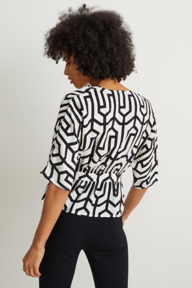 Mujer - Blusa - estampada - negro / blanco