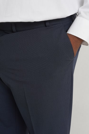 Pánské - Oblekové kalhoty - regular fit - Flex - tmavomodrá