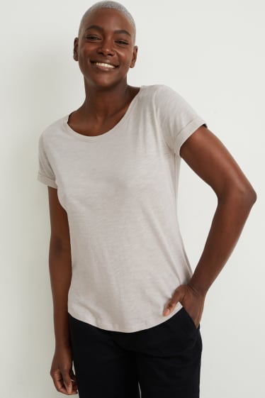 Femmes - T-shirt basique - gris clair