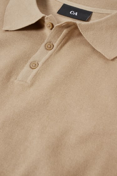 Mężczyźni - Koszulka polo - beżowy