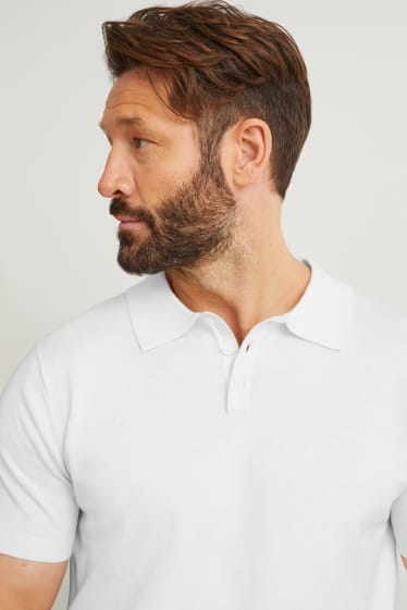 Herren - Poloshirt - weiß