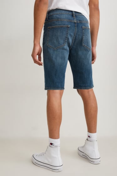 Bărbați - Pantaloni scurți de blugi - denim-albastru