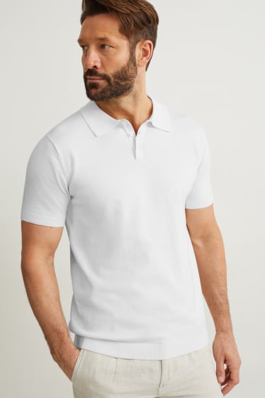 Bărbați - Tricou polo - alb