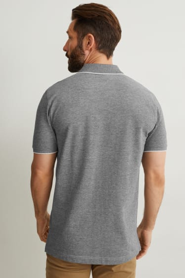 Men - Polo shirt - gray-melange