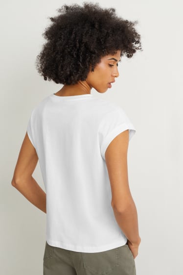 Femmes - T-shirt - blanc crème