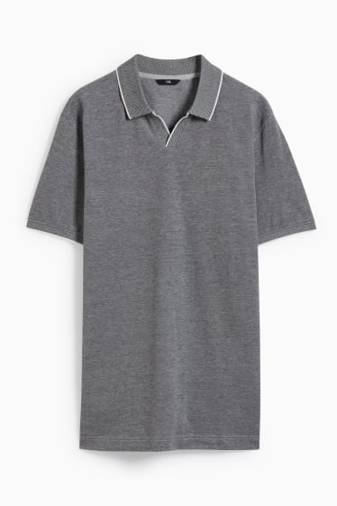 Men - Polo shirt - gray-melange